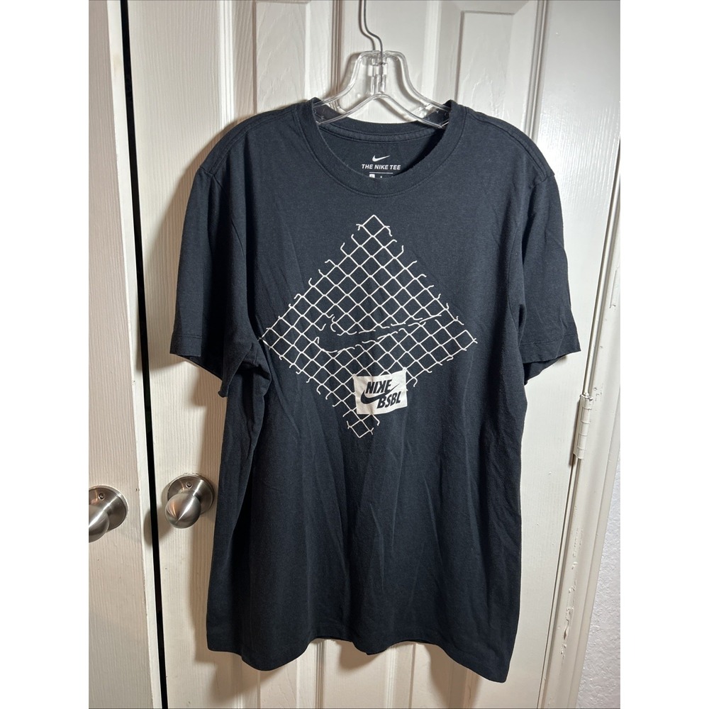 The Nike Tee Shirt Mens Large BSBL Baseball Short Sleeve Dri-Fit Crew Neck